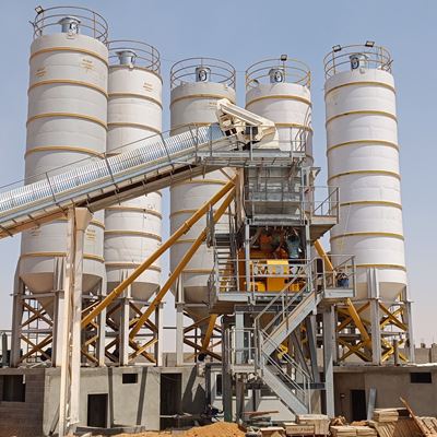 MEKA Commissioned Stationary Concrete Batching Plant in Egypt