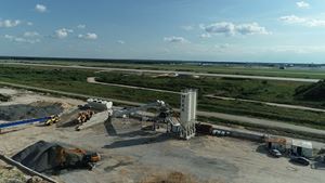 MEKA MB-110K CONCRETE BATCHING PLANT ON DOMODEDOVO AIRPORT PROJECT IN RUSSIA