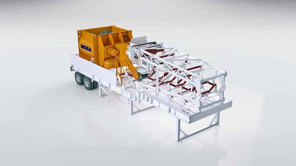 Mobile Twin Shaft Mixers