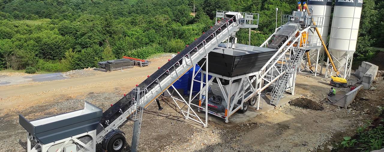 The New Mobile Concrete Batching Plant in Georgia Has Started Production.