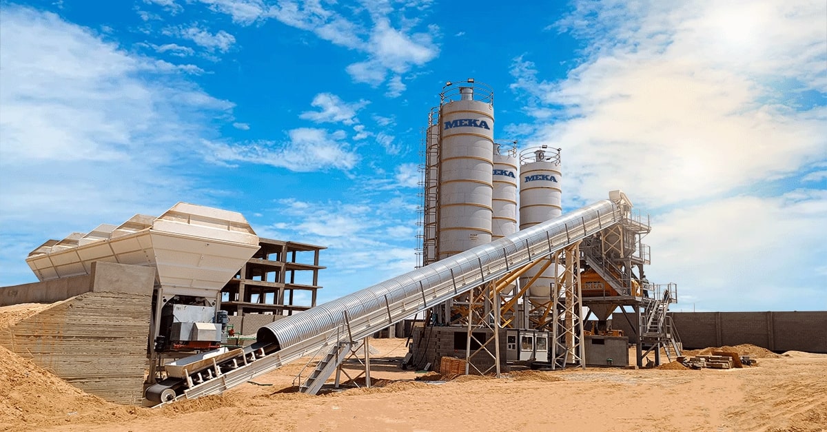 MEKA Commissioned Stationary Concrete Batching Plant in Egypt