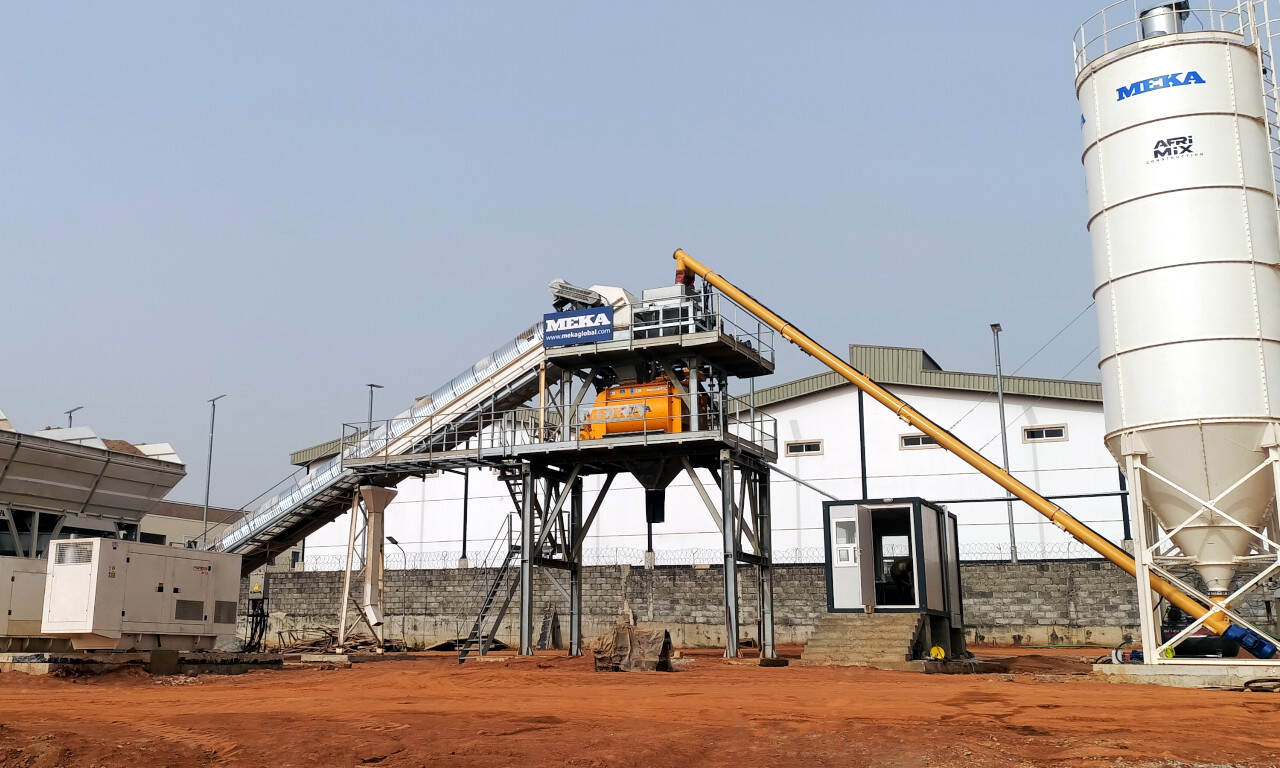 Бетонный Завод MEKA C100 Введён в Эксплуатацию в Нигерии
