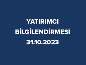 Yatırımcı Bilgilendirmesi